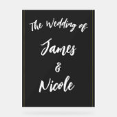 Black Gray Gold Moderne Highlights Acrylschild (Vorderseite)