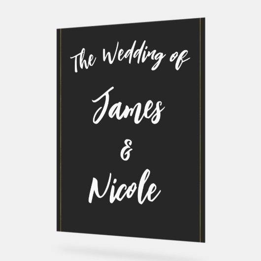 Black Gray Gold Moderne Highlights Acrylschild (Winkel)