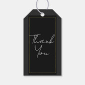 Black Gray Gold Moderne Highlights Geschenkanhänger (Vorderseite)