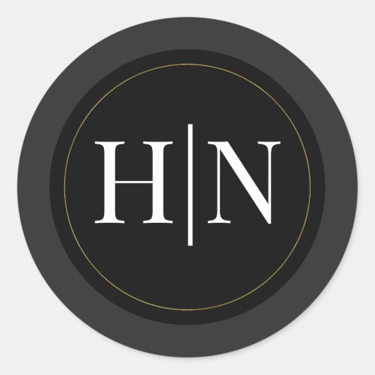 Black Gray Gold Moderne Highlights Runder Aufkleber (Vorderseite)