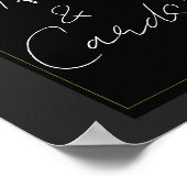 Black Gray Gold Moderne Minimal Geschenke & Karten Poster (Ecke)