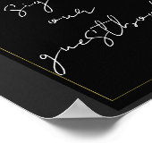 Black Gray Gold Modernes Minimales Gästebuchzeiche Poster (Ecke)