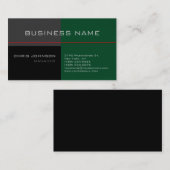 Black Gray Green Red Charming Trendy Business Card Visitenkarte (Vorne/Hinten)