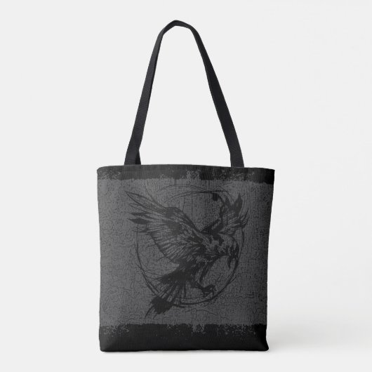 Black Gray Grunge Roven Gothic Tasche (Rückseite)