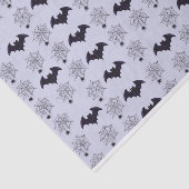 BLACK & GRAY HALLOWEEN BATTEN & SPIDER WEBS SEIDENPAPIER (Ausschnitt)