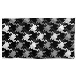 Black Gray Kariert Kissenbezug