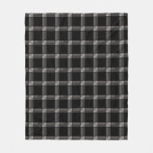 Black Gray Karo Fleecedecke (Vorderseite)