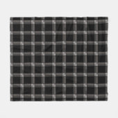 Black Gray Karo Fleecedecke (Vorderseite (Horizontal))