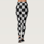 Black Gray Karo Sport Leggings<br><div class="desc">Schwarz-Grau-Leggings</div>