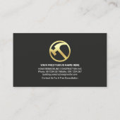 Black Gray Layers Handyman Tools Visitenkarte (Rückseite)