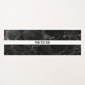 Black Gray Marble Textured Yoga Mat Yogamatte (Vorderseite (Horizontal))