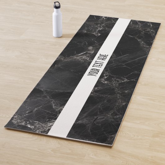 Black Gray Marble Textured Yoga Mat Yogamatte (Beispiel)