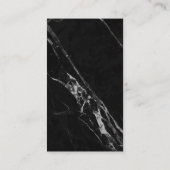 Black Gray Marble Visitenkarte (Rückseite)