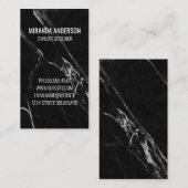 Black Gray Marble Visitenkarte (Vorne/Hinten)