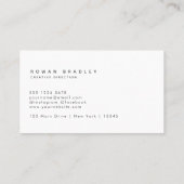 Black & Gray Minimal Monogram Clean Professional Visitenkarte (Rückseite)