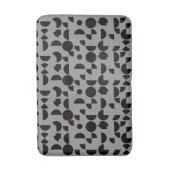 Black Gray Modern Elegantes geometrisches Tribal Badematte (Vorderseite Vertikal)