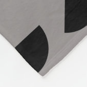 Black Gray Modern Elegantes geometrisches Tribal Fleecedecke (Ecke)