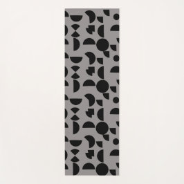 Black Gray Modern Elegantes geometrisches Tribal Yogamatte