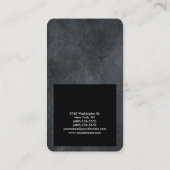 Black Gray Moderne Schlichte Berufliche Trendy Visitenkarte (Rückseite)