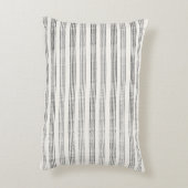 Black Gray Moderner Minimalistisch Stripe Boho Dekokissen (Rückseite(Vertikal))