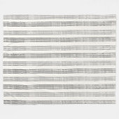 Black Gray Moderner Minimalistisch Stripe Boho Fleecedecke (Vorderseite (Horizontal))