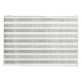 Black Gray Moderner Minimalistisch Stripe Boho Kissenbezug (Rückseite)