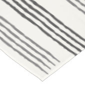 Black Gray Moderner Minimalistisch Stripe Boho Tischdecke (Schrägansicht)