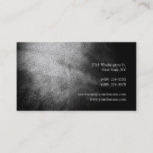 Black Gray Monogram Business Card Visitenkarte (Rückseite)
