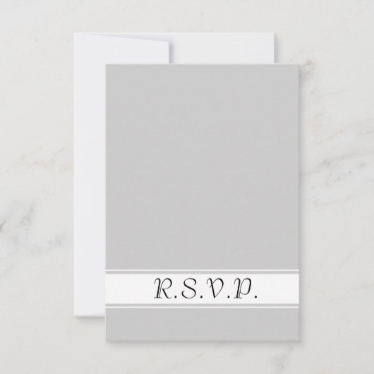 Black Gray Mustaches RSVP Karte (Vorderseite)