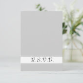 Black Gray Mustaches RSVP Karte (Stehend Vorderseite)