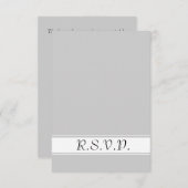 Black Gray Mustaches RSVP Karte (Vorne/Hinten)