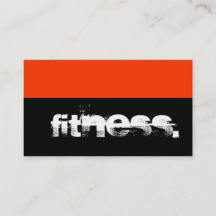 Black Gray Orange Personal Trainer Business Card Visitenkarte