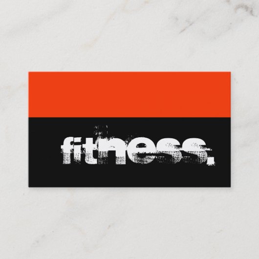 Black Gray Orange Personal Trainer Business Card Visitenkarte (Vorderseite)