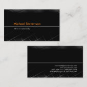 Black Gray Pattern Trendy Standard Business Card Visitenkarte (Vorne/Hinten)