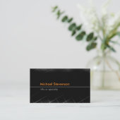 Black Gray Pattern Trendy Standard Business Card Visitenkarte (Stehend Vorderseite)