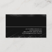 Black Gray Pattern Trendy Standard Business Card Visitenkarte (Rückseite)