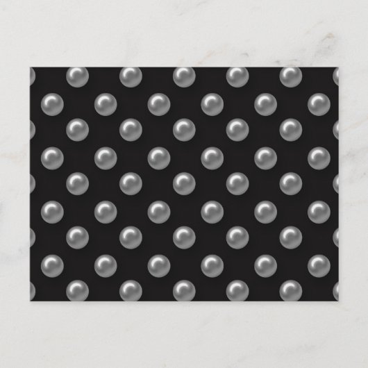 Black Gray Pearls Postkarte (Vorderseite)