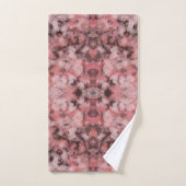 Black Gray Pink White Modern Geometric Abstract Badhandtuch Set (Handtuch)