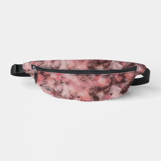 Black Gray Pink White Modern Geometric Abstract Bauchtasche (Vorderseite)