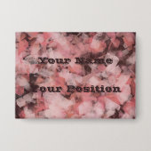 Black Gray Pink White Modern Geometric Abstract Button (Vorderseite)