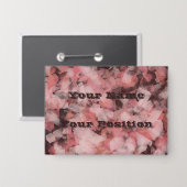 Black Gray Pink White Modern Geometric Abstract Button (Vorderseite/Rückseite)