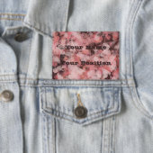 Black Gray Pink White Modern Geometric Abstract Button (Insitu)