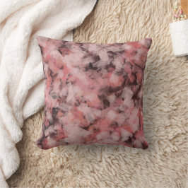 Black Gray Pink White Modern Geometric Abstract Kissen