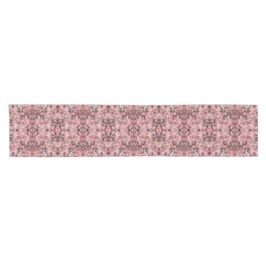 Black Gray Pink White Modern Geometric Abstract Kurzer Tischläufer (Horizontal)