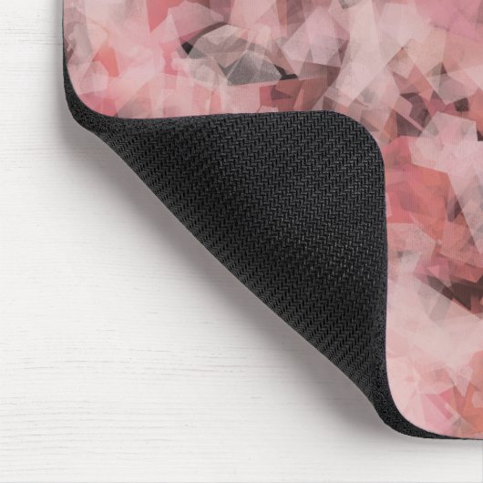 Black Gray Pink White Modern Geometric Abstract Mousepad (Ecke)