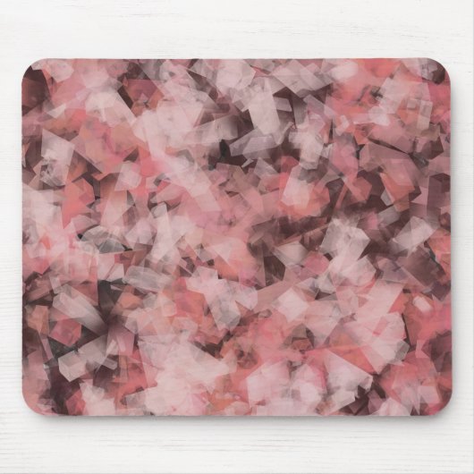 Black Gray Pink White Modern Geometric Abstract Mousepad (Vorne)