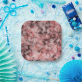 Black Gray Pink White Modern Geometric Abstract Pappteller (Party)