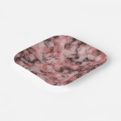 Black Gray Pink White Modern Geometric Abstract Pappteller (Gewinkelt)