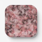 Black Gray Pink White Modern Geometric Abstract Pappteller (Vorderseite)