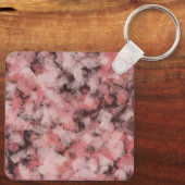 Black Gray Pink White Modern Geometric Abstract Schlüsselanhänger (Rückseite)